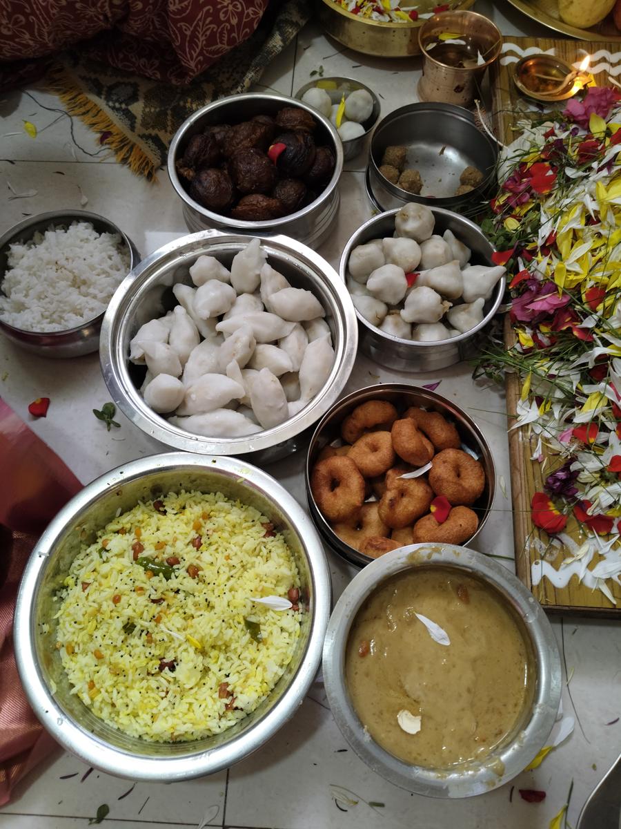 A festive spread at home